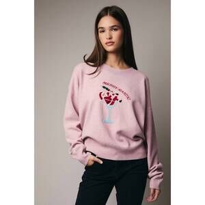 NEW SUNDAY EDITION merry martini sweater top in light pink
